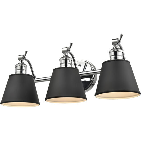 Layne 3 Light 23.25 inch Chrome Vanity Light Wall Light